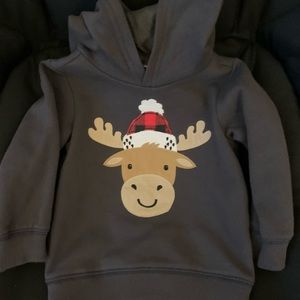 Carter’s Christmas Reindeer Hoodie Sweatshirt Size 18